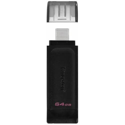 Карта USB3.0 64 GB Kingston DataTraveler 70 Type-C DT70/64GB черный