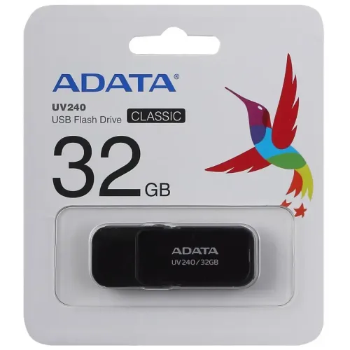 Карта USB2.0 32 GB A-DATA UV240 AUV240-32G-RBK черный