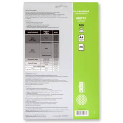 Бумага Cactus A4/100г/м2/20л. матовое самоклей.