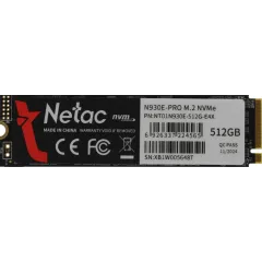 SSD M.2 512Gb Netac PCI-E 3.0 x4 2280 NT01N930E-512G-E4X N930E Pro