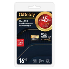 Карта micro-SD 16 GB DIGOLDY Class 10 UHS-1 Extreme (DG016GCSDHC10UHS-1-ElU1 w)