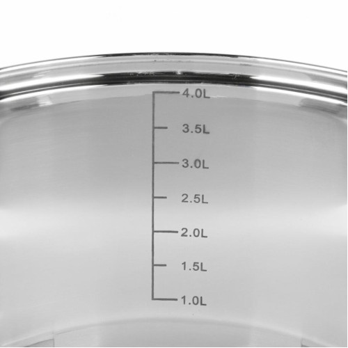 Кастрюля Daniks Гринери, нерж., индукция, силикон. ручки мятные 4,5 л. (SD-23-22)