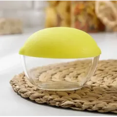 Контейнер для хранения лимона Альтернатива, пластик, 12×8,5×8,5 см, желтый (631763)