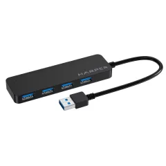Коммутатор USB 2.0 HARPER HUB-04P Black 