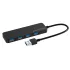Коммутатор USB 2.0 HARPER HUB-04P Black 
