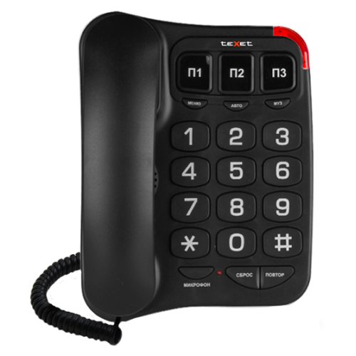 Телефон TEXET TX-214 черный