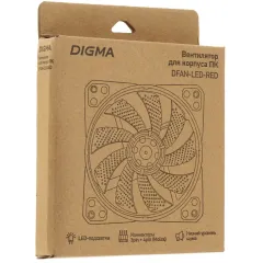 Кулер корпус 120x120x25 Digma DFAN-LED-RED 3-pin 4-pin (Molex) 23dB 115gr Ret