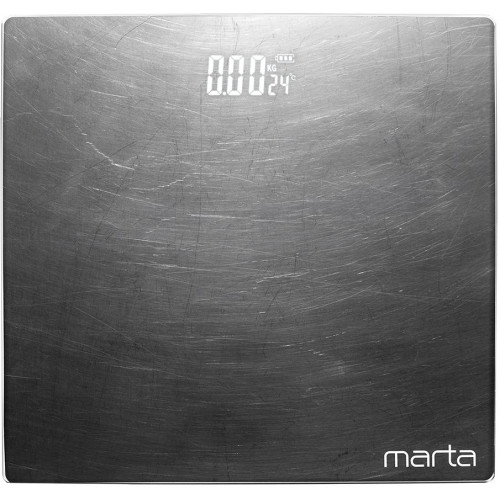 Весы напольные электронные MARTA MT-SC3602, темный металл, 30х30 см