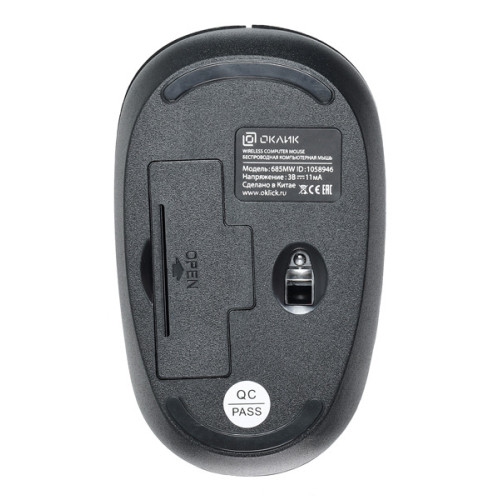 Мышь Оклик 685MW черный оптическая (1200dpi) беспроводная USB (2but)
