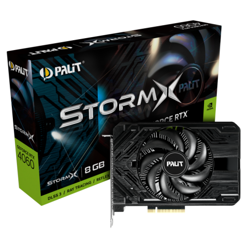 Видеокарта Palit PCI-E 4.0 RTX4060 STORMX NV RTX4060 8192Mb 128 GDDR6 1830/17000/HDMIx1/DPx3/HDCP Re NE64060019P1-1070F