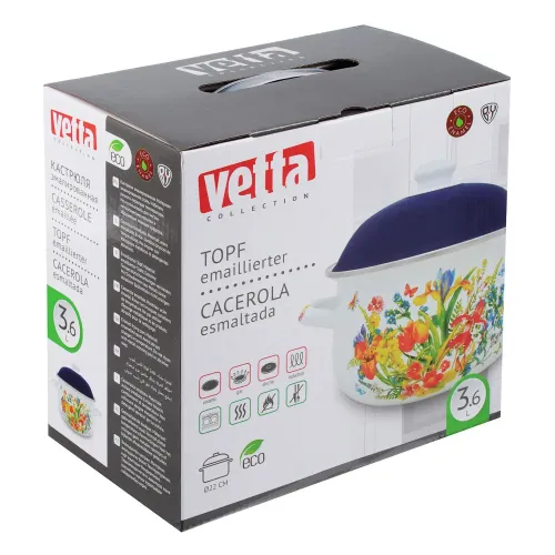 Кастрюля VETTA 3,6л Ирисы (894-493)