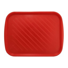 Поднос пластик Ангора, прямоугольный, красный, 35х47 см (1255039)