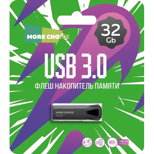 Карта USB3.2 32 GB More Choice MF32m черный (4610196401077)