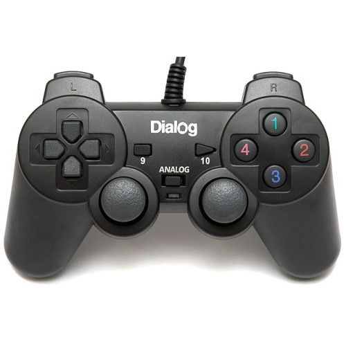 Геймпад DIALOG GP-A11 Action - вибрация, 12 кнопок, USB, черный