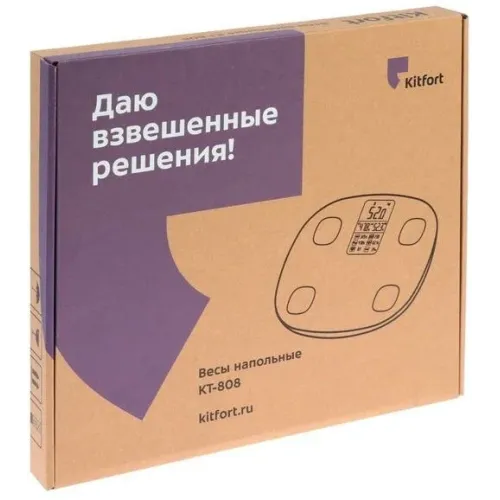 Весы напольные электронные умные Kitfort KT-808 белые