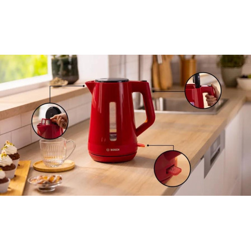 Чайник эл. BOSCH TWK-1M124 красный