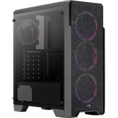 Корпус Aerocool Ore Saturn FRGB-G-BK-v1 черный без БП ATX 3x120mm 2xUSB2.0 1xUSB3.0 audio bott PSU ORE FRGB-G-BK-V1