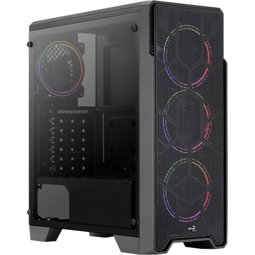 Корпус Aerocool Ore Saturn FRGB-G-BK-v1 черный без БП ATX 3x120mm 2xUSB2.0 1xUSB3.0 audio bott PSU ORE FRGB-G-BK-V1