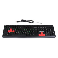 Клавиатура NAKATOMI KN-02U черный-красный