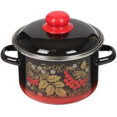 Кастрюля СтальЭмаль, Рябина, эмаль, индукция , 2л, 7RD161M/7RD161S (279561)