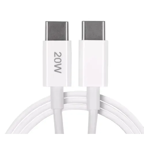 Кабель USB 3.0 Type-C - Type-C 1 м ZIBELINO 20W, 3А, белый
