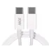 Кабель USB 3.0 Type-C - Type-C 1 м ZIBELINO 20W, 3А, белый