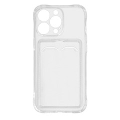 Бампер Apple iPhone 13 Pro ZIBELINO Silicone Card Holder прозрачный защита камеры
