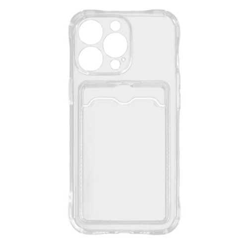 Бампер Apple iPhone 13 Pro ZIBELINO Silicone Card Holder прозрачный защита камеры