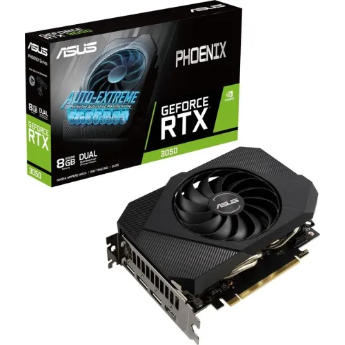 Видеокарта Asus PCI-E 4.0 PH-RTX3050-8G NV RTX3050 8192Mb 128 GDDR6 1777/14000/HDMIx1/DPx3/HDCP Ret