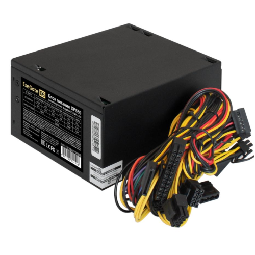 Блок питания EXEGATE 550W XP550, ATX, black, 12cm fan, 24p+4p, 6/8p PCI-E, 3*SATA (EX282070RUS)