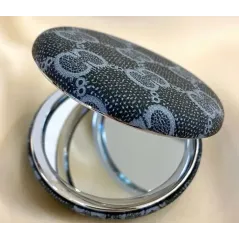 Зеркальце косметическое складное, CС, круглое., черничный