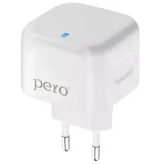 СЗУ Pero TC10 3.1A + кабель Type-C to Type-C белый (*4)