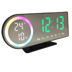 Будильник Космос W601 на ножке подсветка зеленая