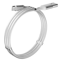 Кабель USB 2.0 A вилка - Type C 1.2 м OLMIO 2.1A MAGNET серый