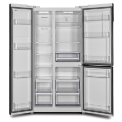 Холодильник Side-by-Side HYUNDAI CS6073FV белое стекло