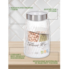 Банка для хранения продуктов Вихрь, стекло, Y6-2580, 1600 мл (326308)