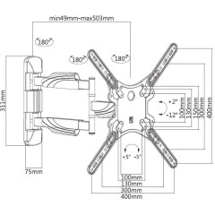Подставка д/ТВ ULTRAMOUNTS UM871 для 23-55