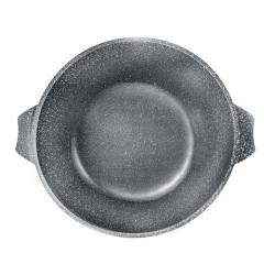 Кастрюля Мечта Гранит, алюм., 8 л., крышка стекло, серая (48701)(362491)