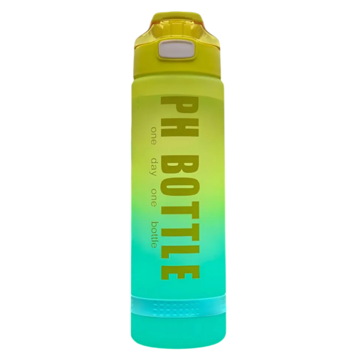 Бутылка для воды спортивная PH BOTTLE, зелено-желтая, 1000 мл.