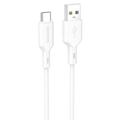 Кабель USB 2.0 Type C - Type C 1 м Borofone BX70 3A белый