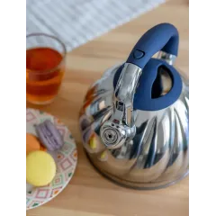 Чайник со свистком ASTIX SWK-350, нерж/синий, 2,7 л.