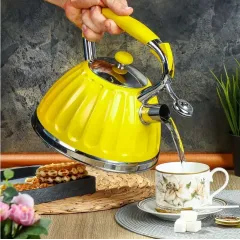 Чайник со свистком Daniks GS-04611Y, индукция, желтый., 3 л.(438336)
