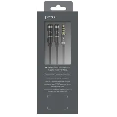 Разветвитель Jack вилка - Jack 2 розетка Pero AD07 Premium (*5)