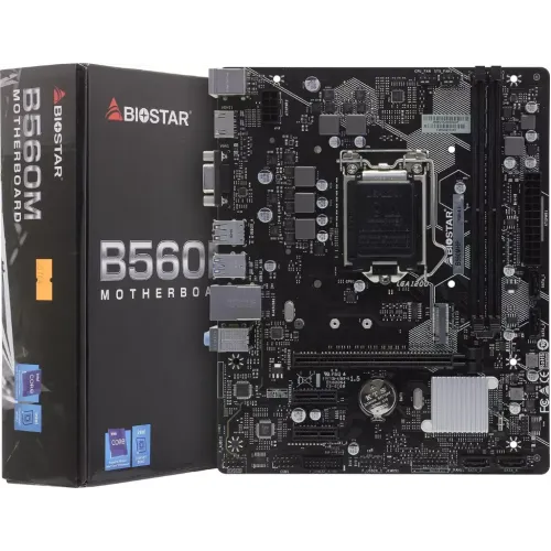 М/П SOC-1200 Biostar B560MX-E PRO RTL Soc-1200, Intel B560, 4xDDR4-3200, D-SUB+DVI