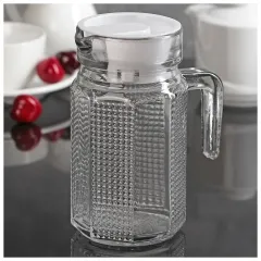 Кувшин стекло NN «Ребристые грани», с крышкой, 0.5 л.(3689214)