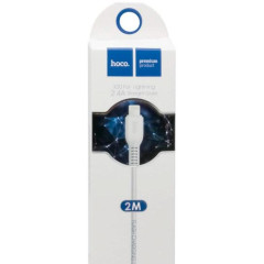 Кабель USB 2.0 A вилка - 8pin 2 м HOCO X20 Starlight Glare 2.4A усиленный белый