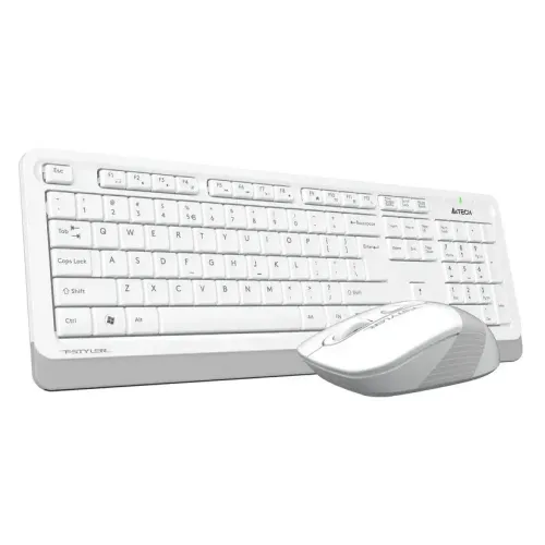 Клавиатура + Мышь A4 Fstyler FG1010 клав:белый/серый мышь:белый/серый USB Multimedia