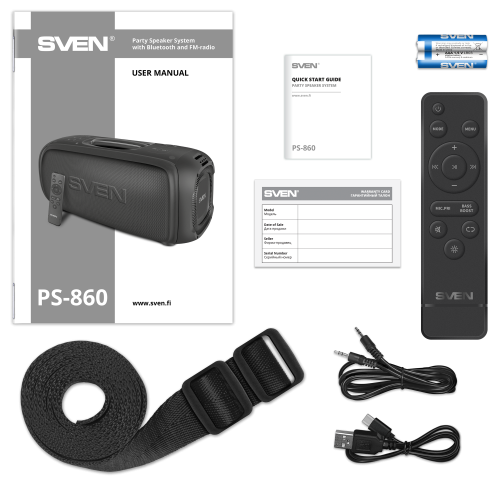 Акустика портативная SVEN PS-860 черный