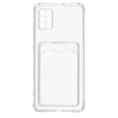 Бампер Samsung A51 (A515) ZIBELINO Silicone Card Holder прозрачный защита камеры