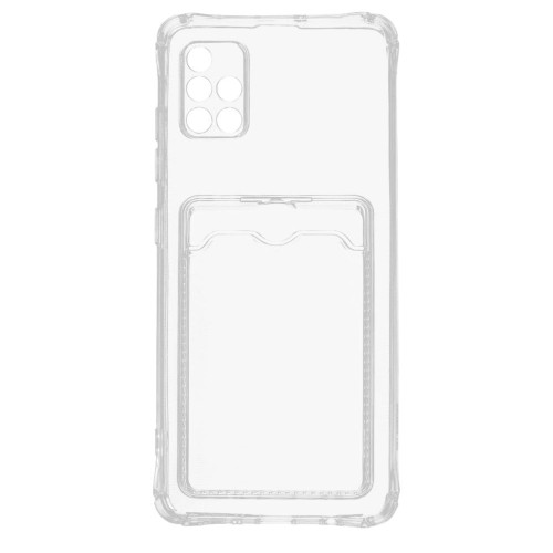 Бампер Samsung A51 (A515) ZIBELINO Silicone Card Holder прозрачный защита камеры